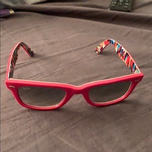 Pink Ray Ban Sun Blockers